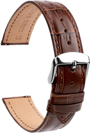 TStrap Extra Long Watch Band - XL XXL Leather Watch Straps for Men - Soft Quick Release Watchband for Large Wrist Replacement - 12mm 16mm ... 20mm 22mm 24mm