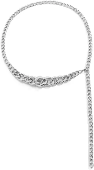 Waist Chain Belt Punk, Jewelry Belt Chain Minimalist Chain Silver Lobster Claw Clasp Body Accessories 104cm