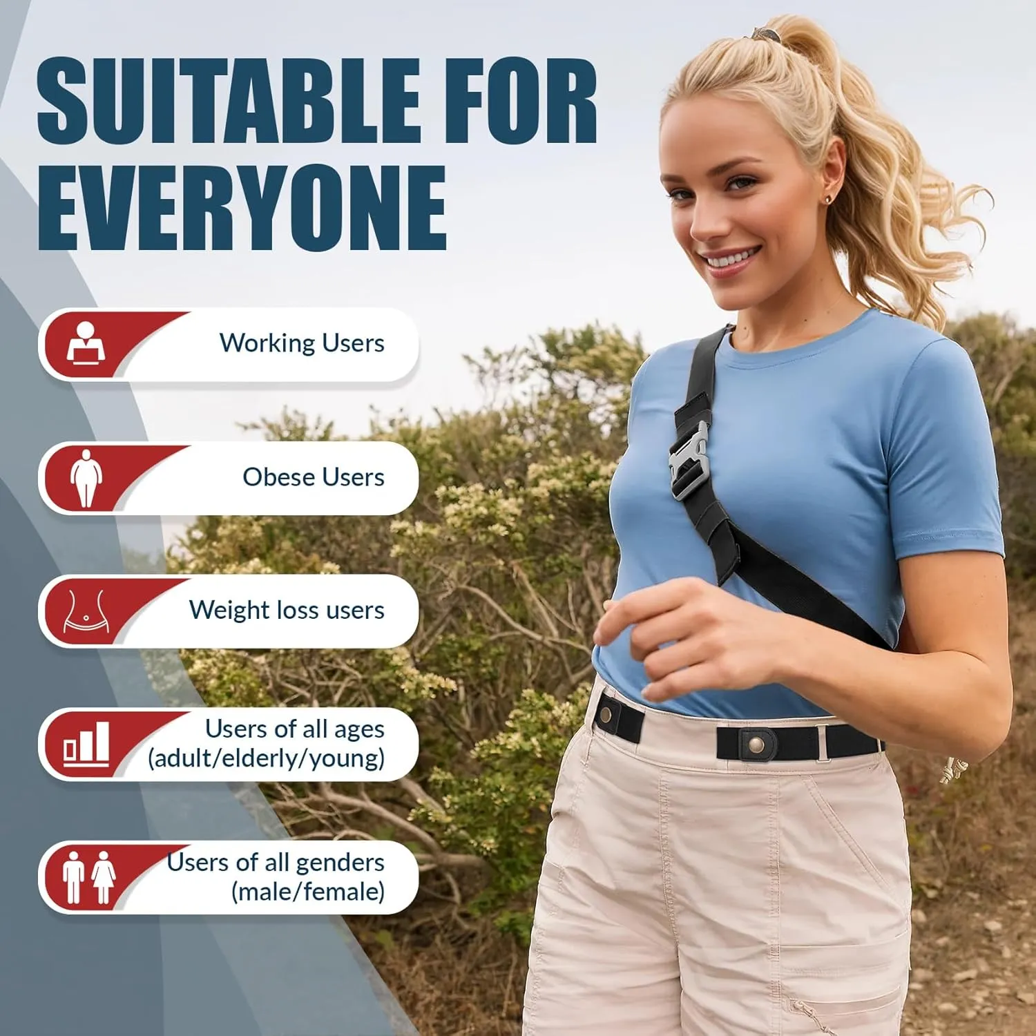 WERFORU 3 Pack 4 Pack No Buckle Invisible Stretch Belt Buckle-Free Elastic Belt for Women and Men