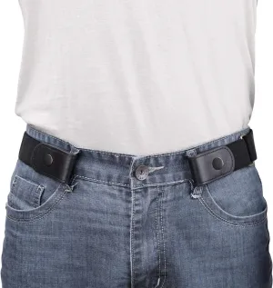 WERFORU No Buckle Show Belt for Men Buckle Free Stretch Belt for Jeans Pants 1.38 Inches Wide Father's Day Gift