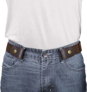 WERFORU No Buckle Show Belt for Men Buckle Free Stretch Belt for Jeans Pants 1.38 Inches Wide Father's Day Gift