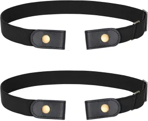 WERFORU No Buckle Show Belt for Men Buckle Free Stretch Belt for Jeans Pants 1.38 Inches Wide Father's Day Gift