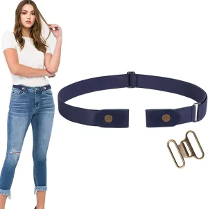 WERFORU No Buckle Stretch Belt for Women and Men Elastic Waist Belt up to 72 Inches for Jeans Pants