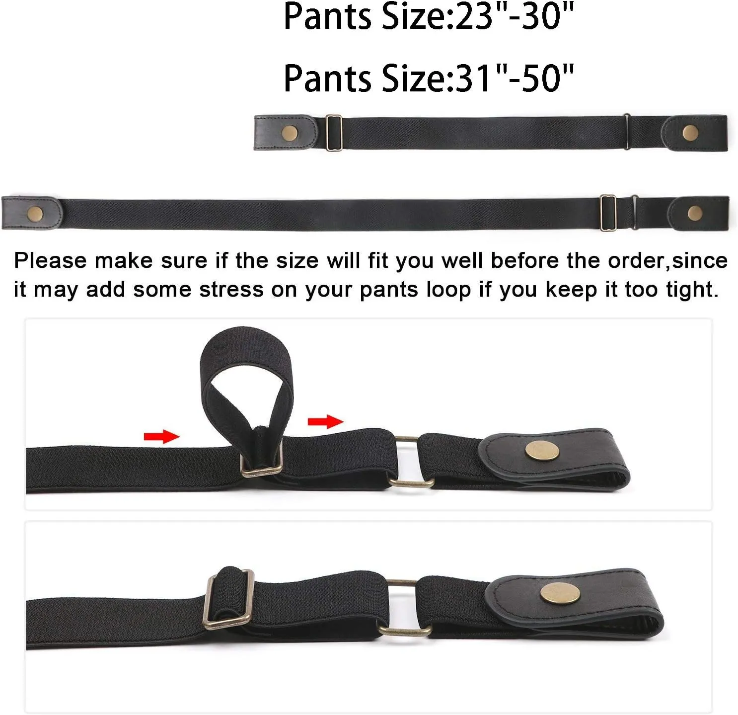 WERFORU No Buckle Stretch Belt for Women and Men Elastic Waist Belt up to 72 Inches for Jeans Pants