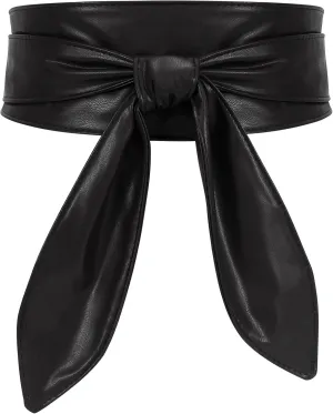WHIPPY Women Obi Belt Fashion Wrap Around Wide Waistband Knotted Belt for Dress