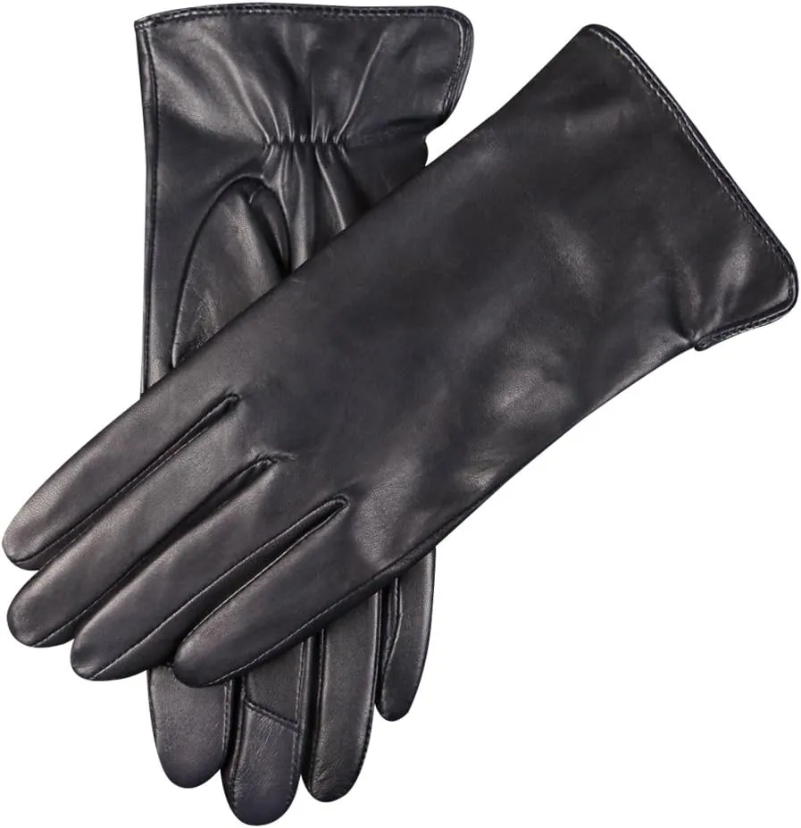 Winter Gloves for Women Genuine Leather Warm Cashmere & Wool Blend Lining Touchscreen Windproof Driving Dress