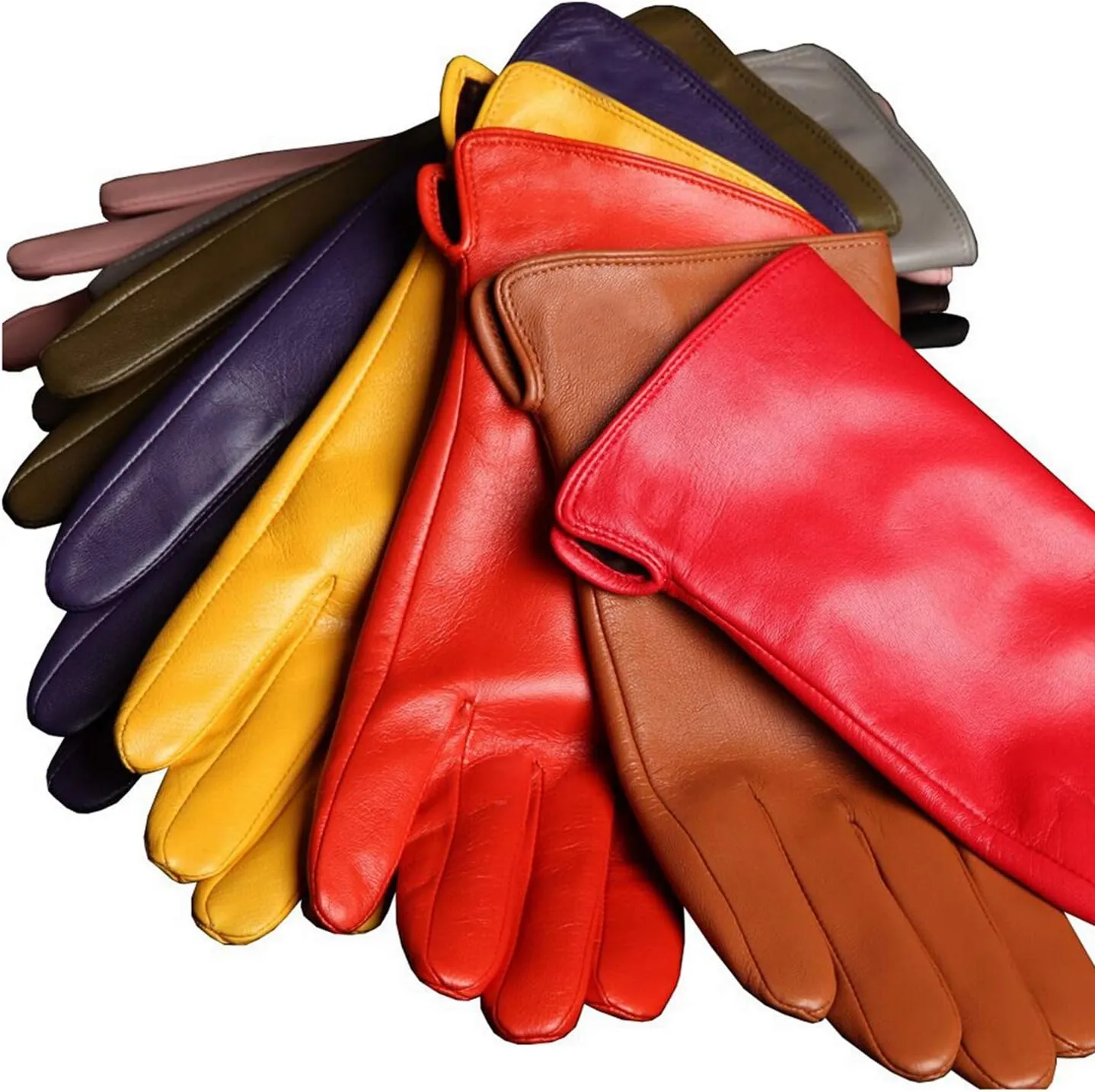Winter Gloves for Women Genuine Leather Warm Cashmere & Wool Blend Lining Touchscreen Windproof Driving Dress