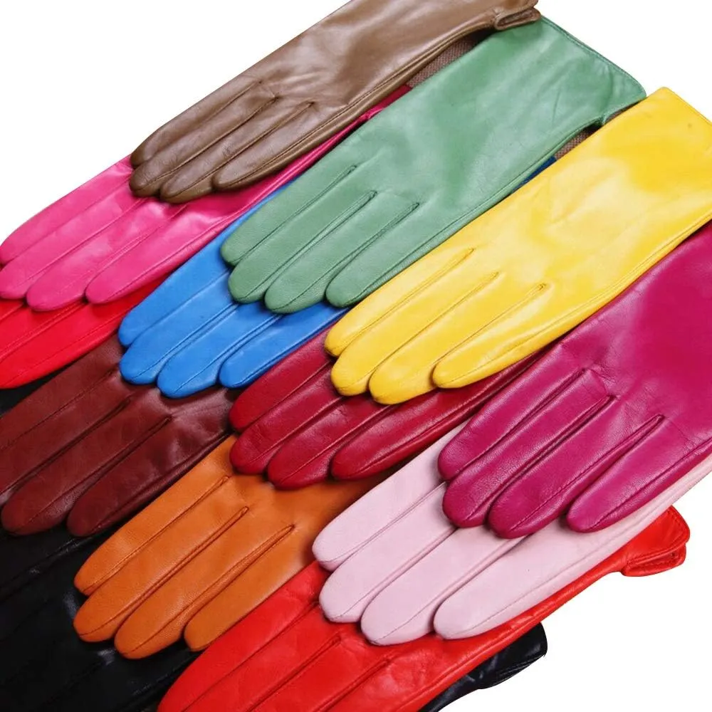 Winter Gloves for Women Genuine Leather Warm Cashmere & Wool Blend Lining Touchscreen Windproof Driving Dress