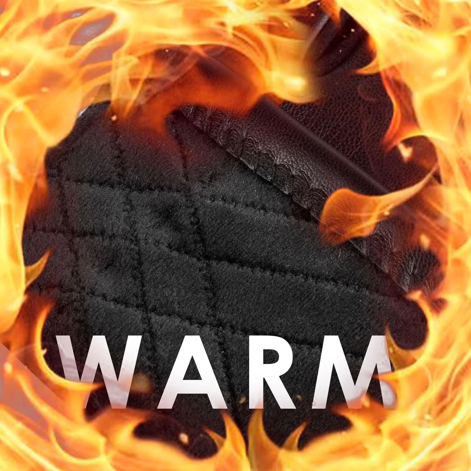 Winter Leather Gloves for Women,With Touchscreen Texting Warm Cashmere Lining Windproof Suede Driving Gloves