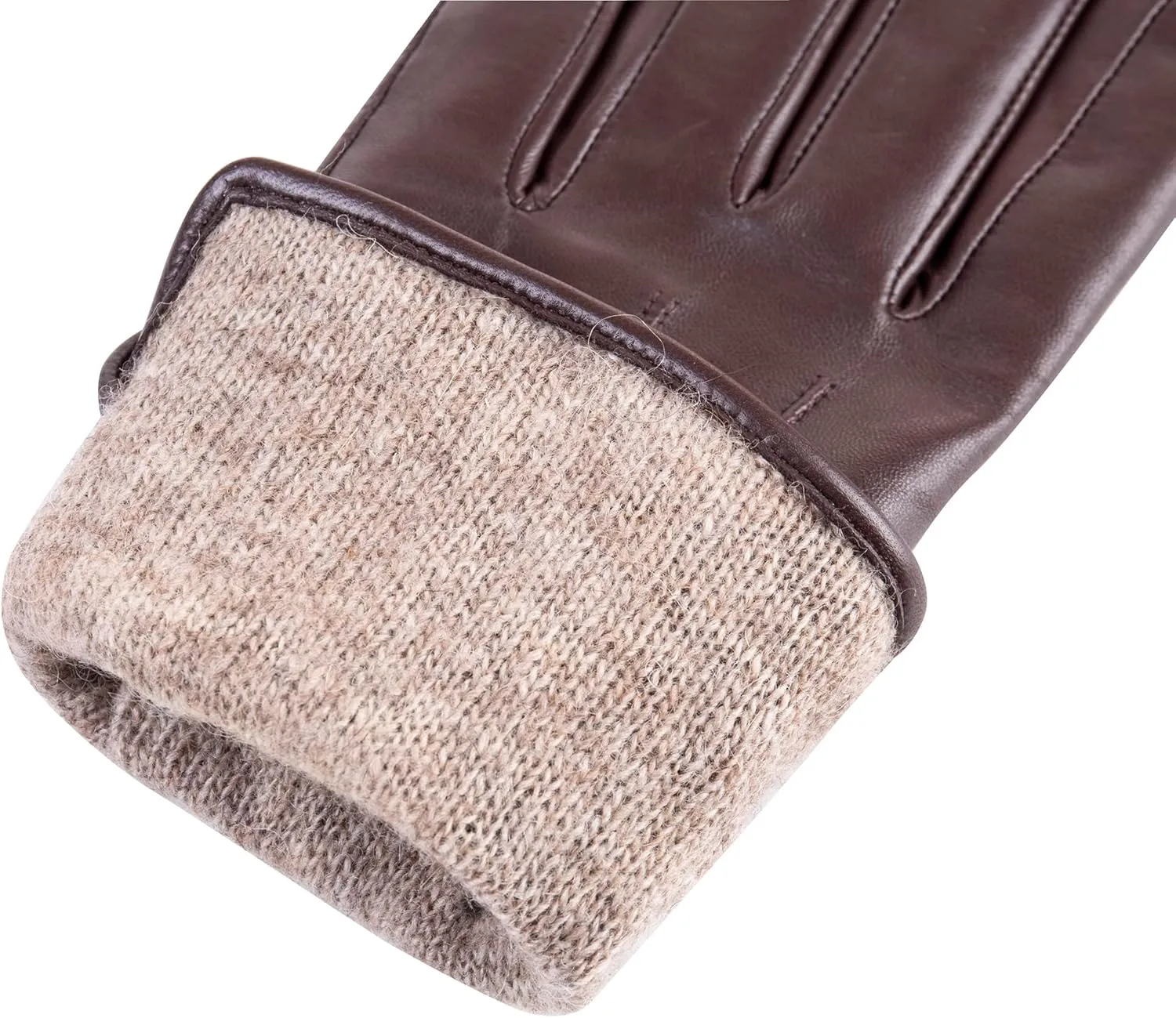 Winter Womens Fashion Leather Gloves Warm Cashmere Lining Touchscreen Texting Windproof Driving Gloves