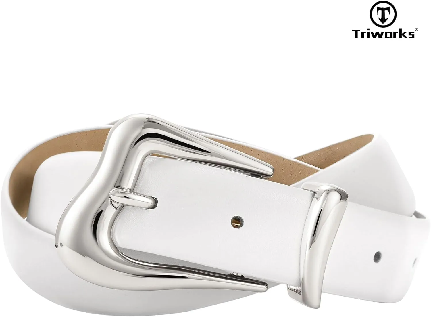 Women Leather Belt with Gold Buckle Fashion Ladies Leather Waist Belt for Jeans Pants
