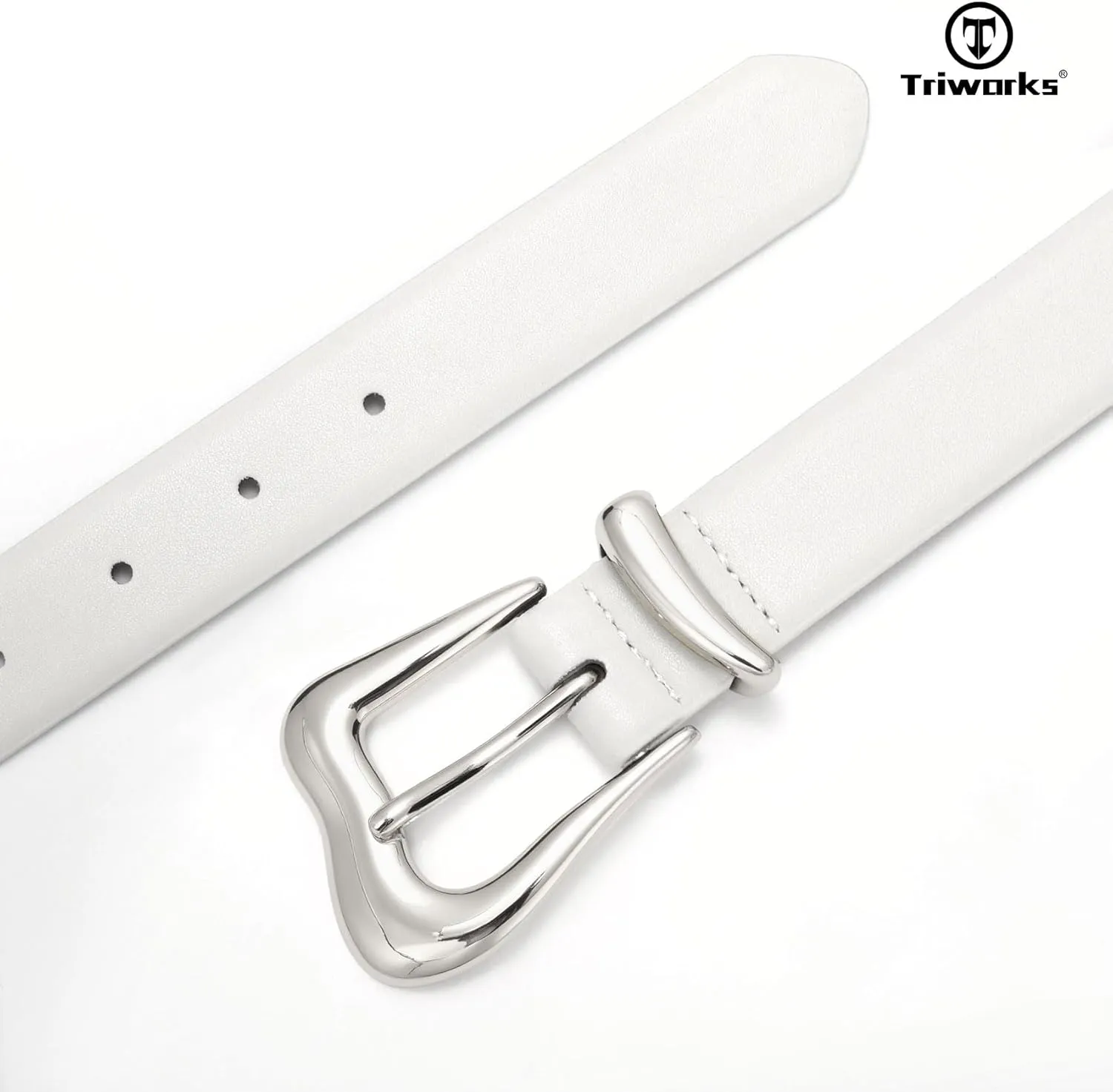 Women Leather Belt with Gold Buckle Fashion Ladies Leather Waist Belt for Jeans Pants