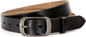 Women Leather Belts for Jeans Pants Fashion Dress Belt for Women with Solid Pin Buckle