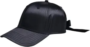 Women Satin Bow-Tie Baseball Cap Silky Elastic Strapback Trucker Hat Trendy Cute Bowknot Ponycap Summer Outdoors Sun Cap