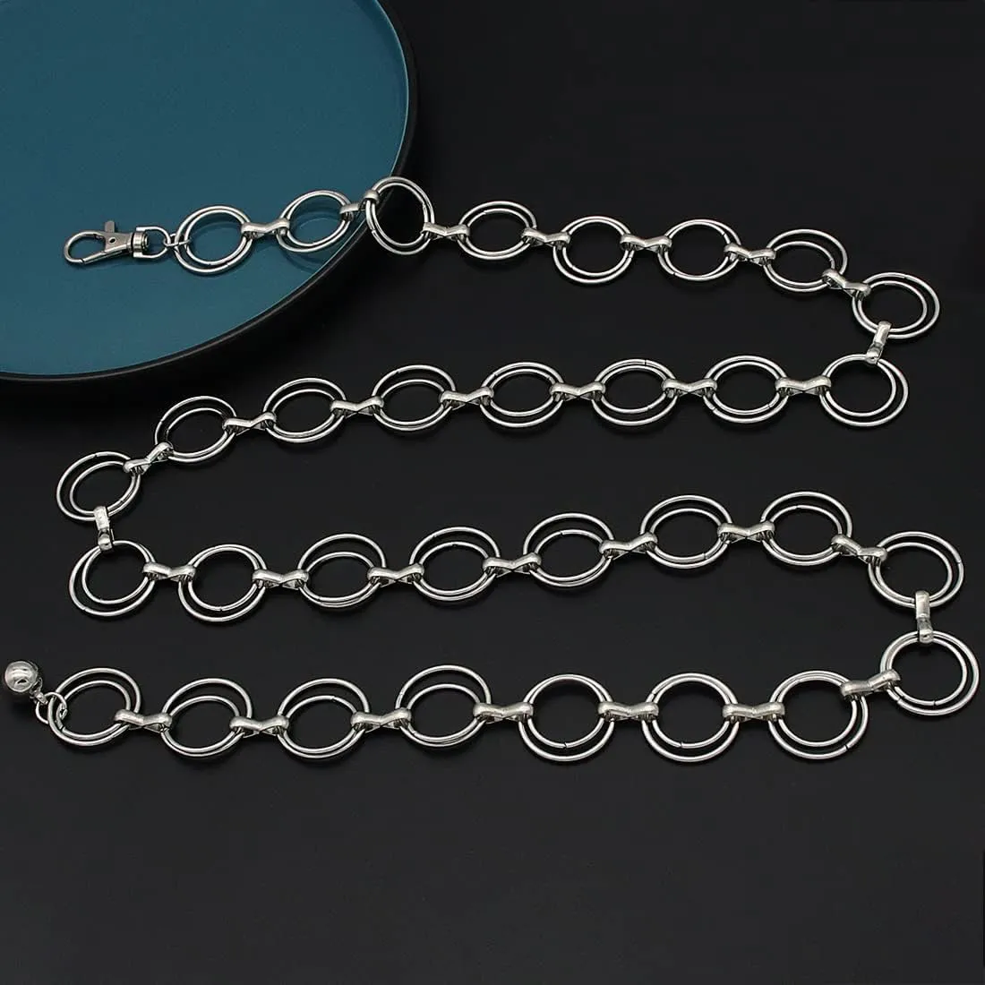Women's Chain Belt Metal Waist Belt Chunky Belly Link Belt