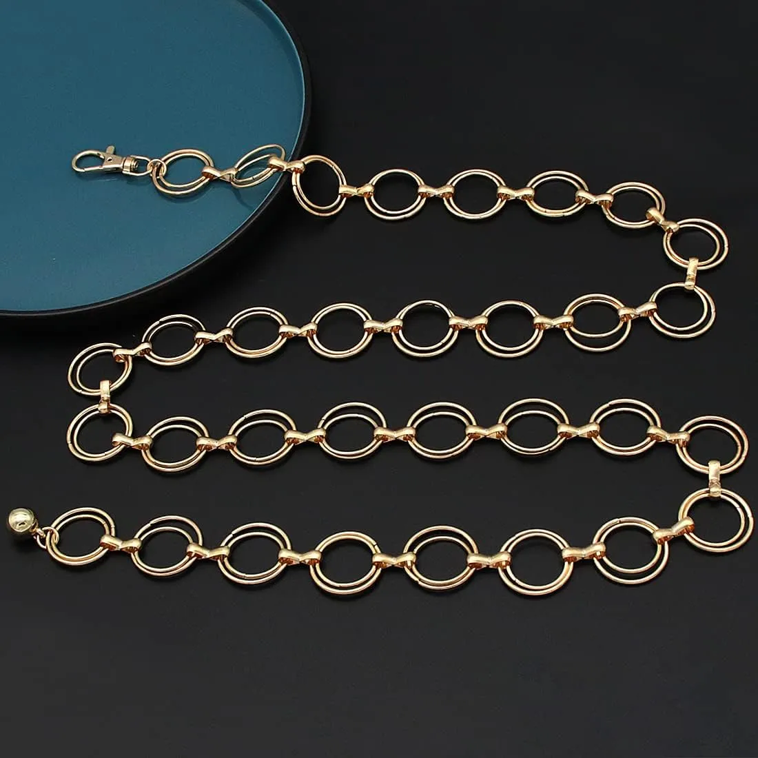 Women's Chain Belt Metal Waist Belt Chunky Belly Link Belt