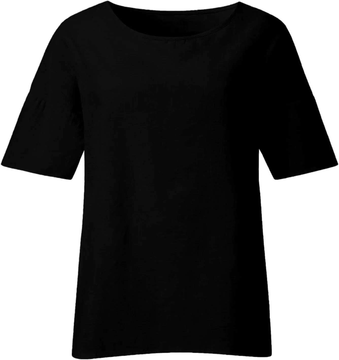 Womens Cotton Tops Summer Basic T Shirts Oversized Solid Blouses Boat Neck Tops Summer Tees Fashion Trendy Outfit