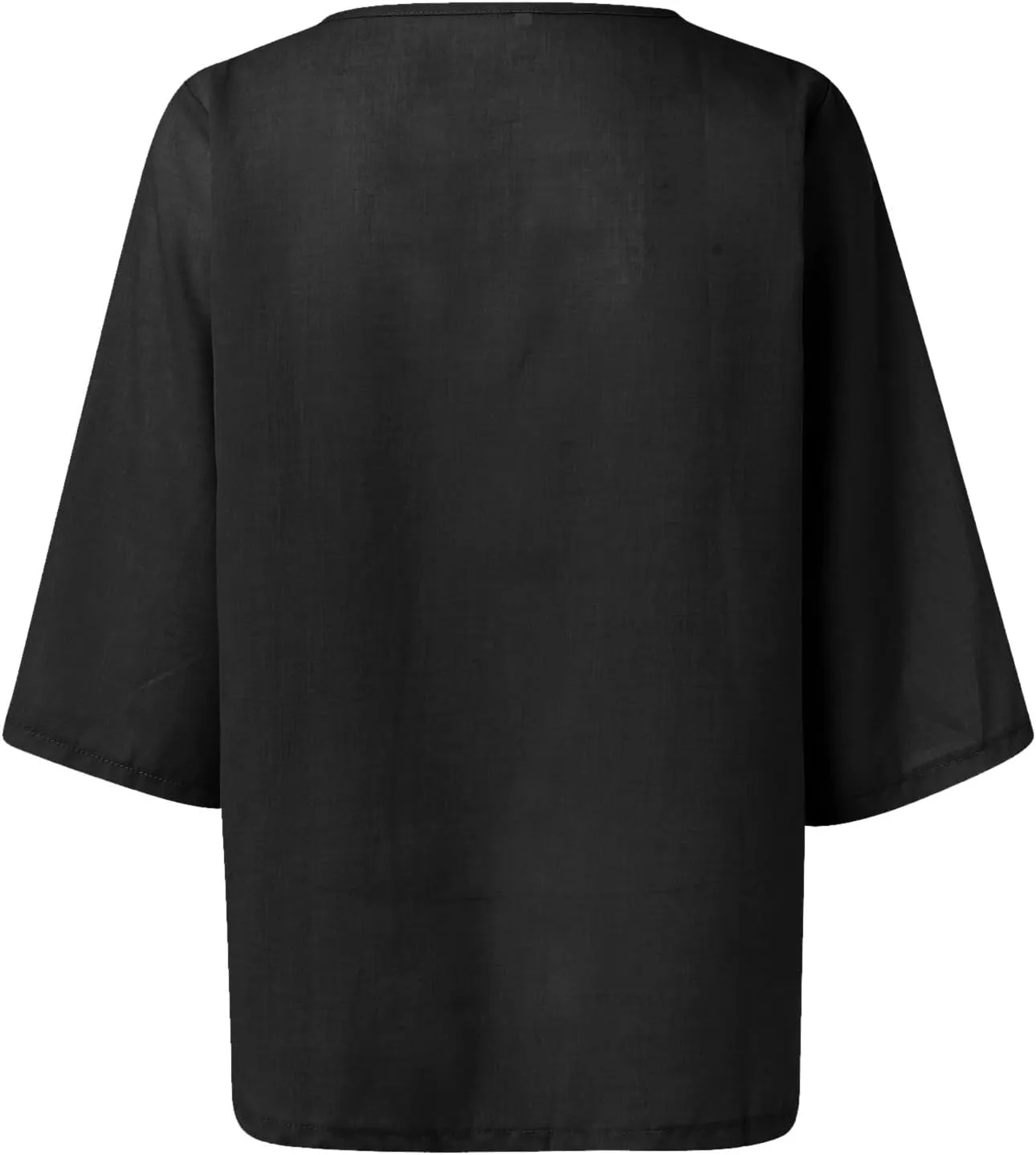Women's Summer Tops Trendy Comfy Cotton Linen Shirts Loose Soft Linen Blouse Round Neck Oversized Tunic Blouses