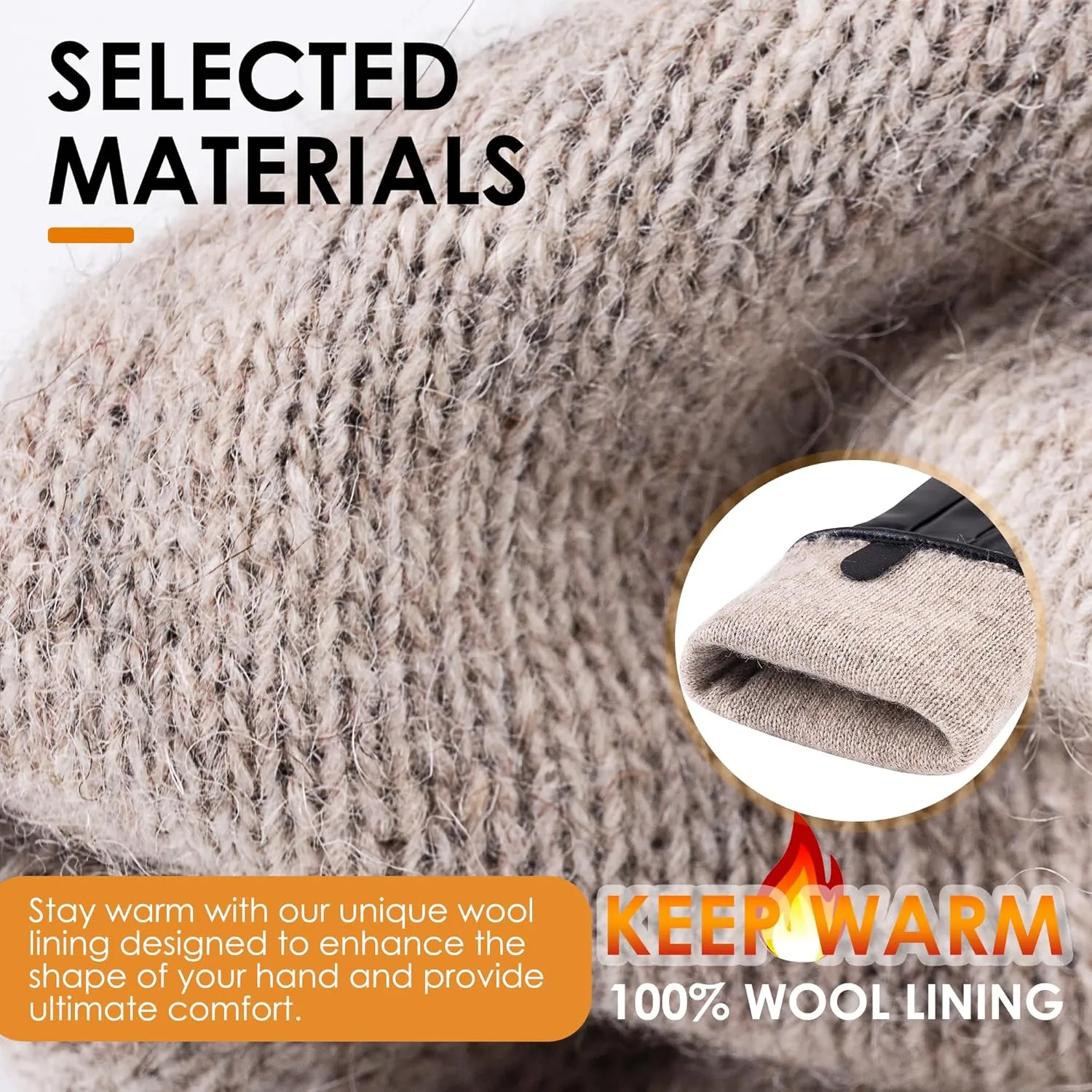 Womens Winter Leather Gloves Touchscreen Texting Warm Driving Lambskin Gloves