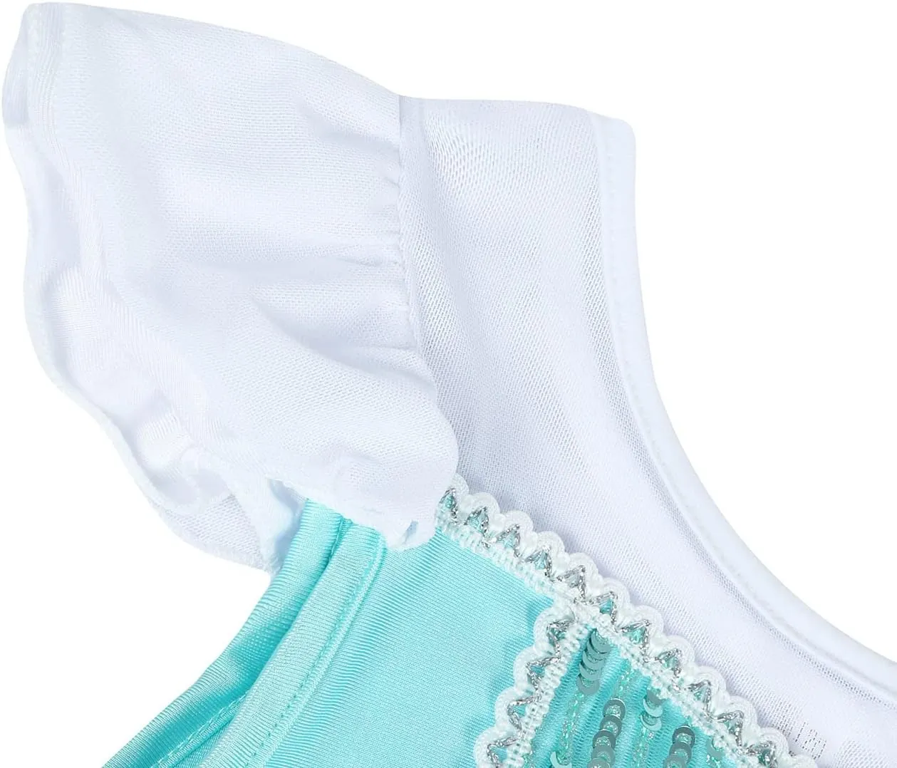WonderBabe Girls Princess Two Piece Swimsuit Kids Bathing Suits Ruffles Fancy Swimwear Surf Beach Summer Swimming Tankini Set