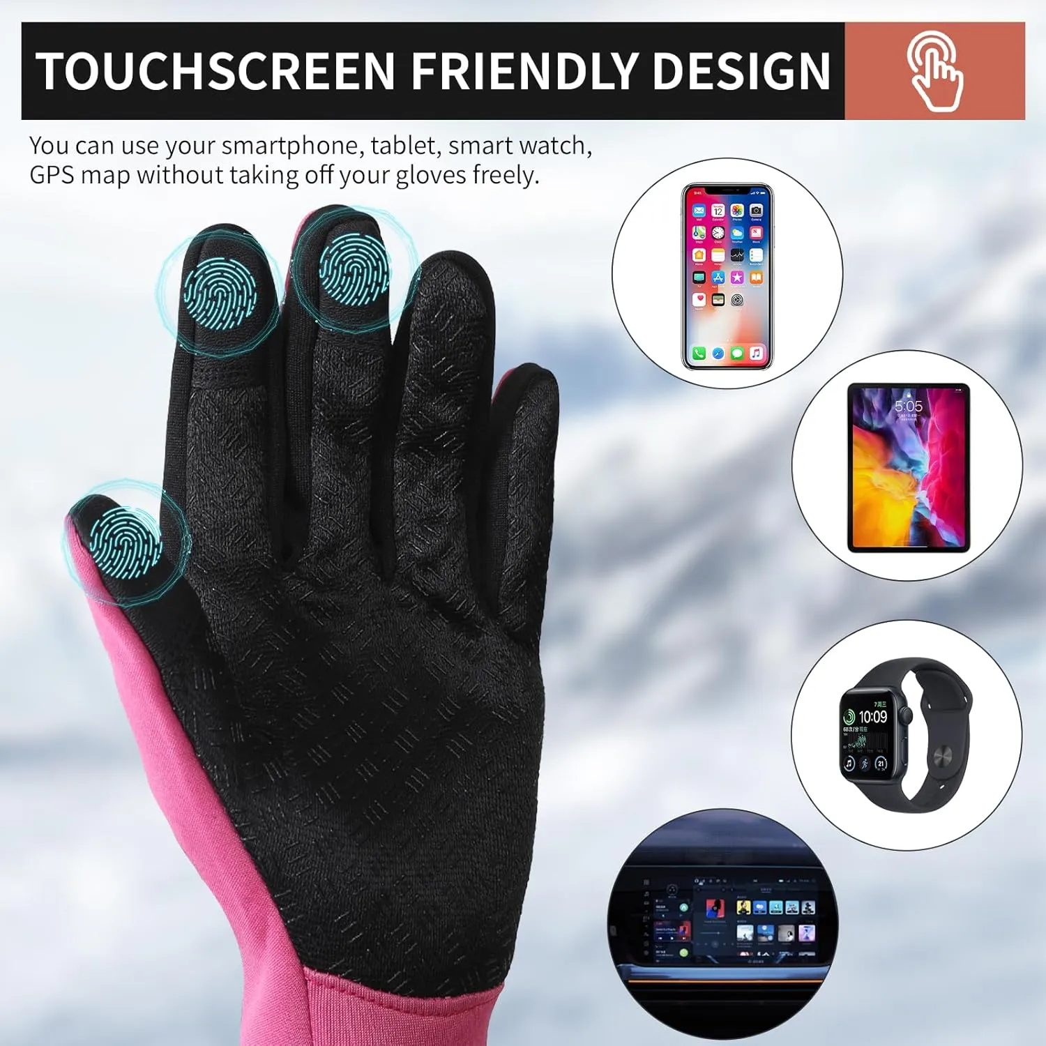 WULI Cycling Gloves with Shock Absorbing Pads - Non-Slip for Mountain Climbing, Camping, Batting