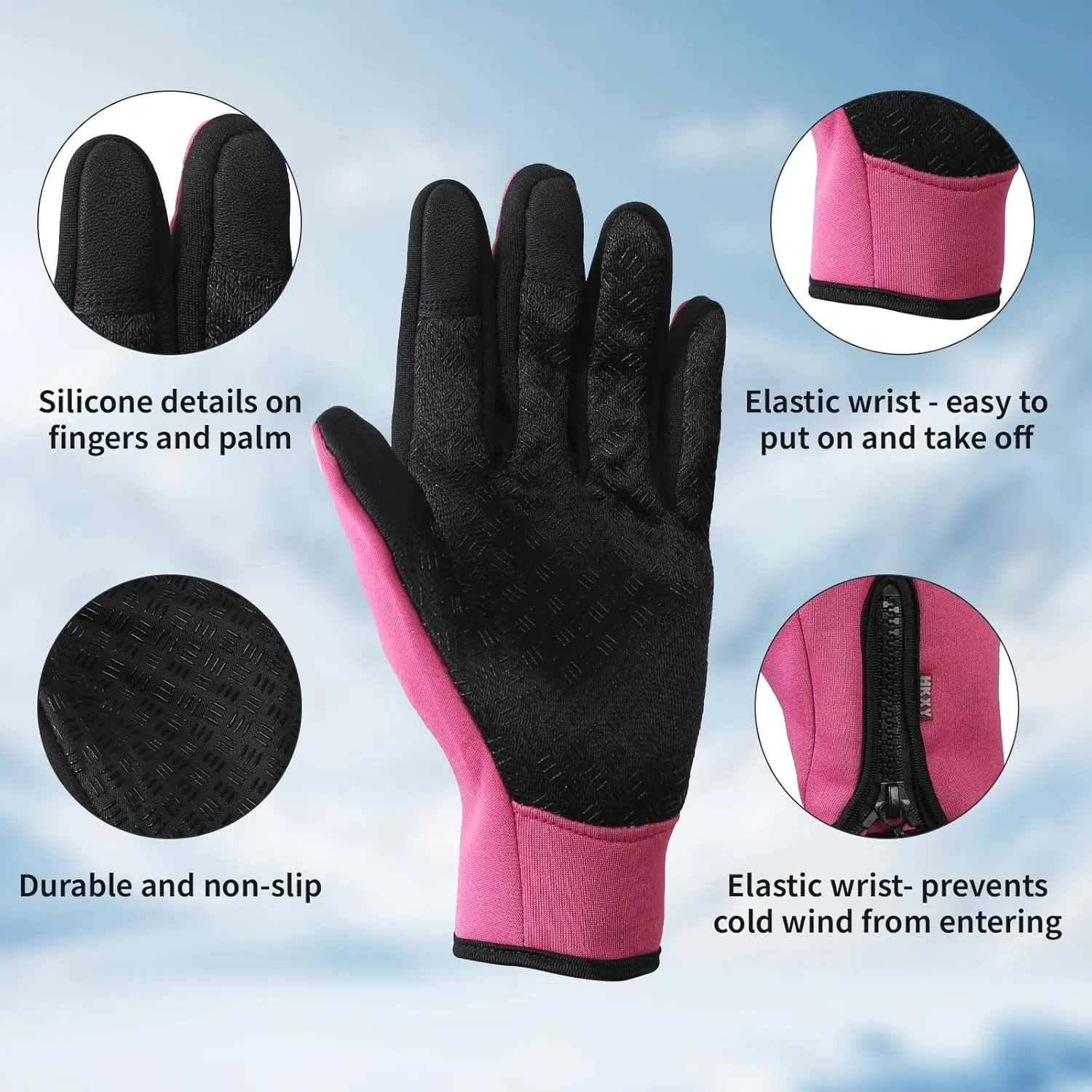 WULI Cycling Gloves with Shock Absorbing Pads - Non-Slip for Mountain Climbing, Camping, Batting