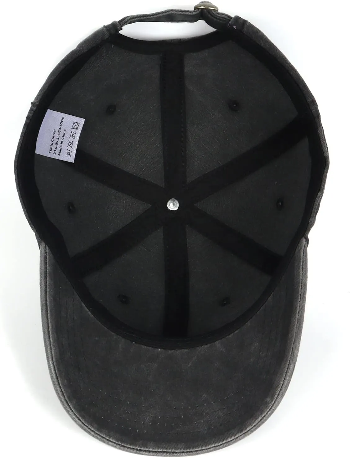 XXL Oversize Washed Denim Baseball Cap,Low Profile Jean Sports Cap for Big Heads 23.5"-25.5",Large Pigment Dyed Dad Hat