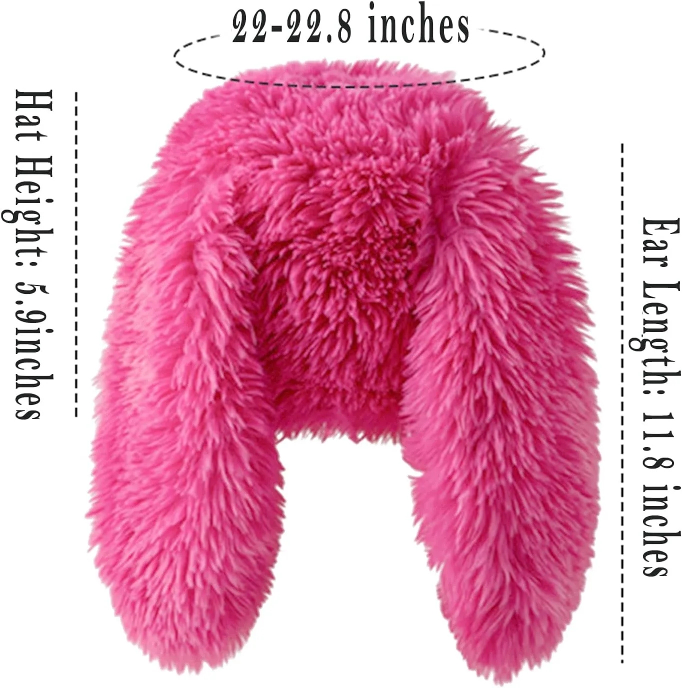 Y2K Fuzzy Bunny Hat for Women Cute Plush Beanie with Bunny Ears Long Rabbit Ears Winter Hat