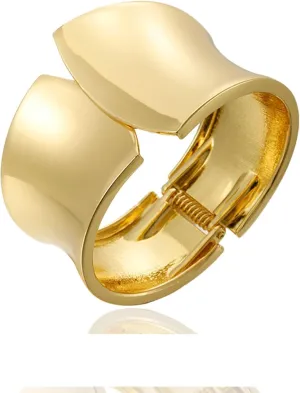 YBMYCM Wide Cuff Chunky Gold Bracelets for Women Open Cuff Bangles Wrist Cuff Bracelets for Women as Gifts