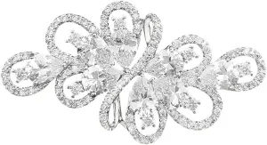 YOQUCOL Cubic Zirconia Crystal Rhinestone Wedding Brooch Pin for Women Brides Jewelry