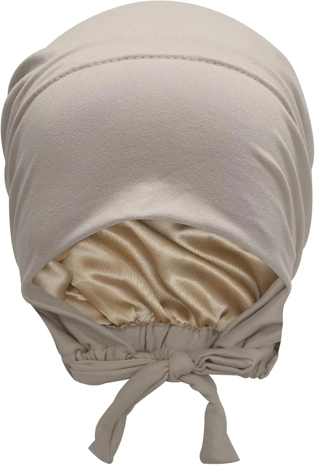 ZLYC Satin Lined Hijab Cap for Women Tie Back Hijab Undercap Inner Underscarf Hat