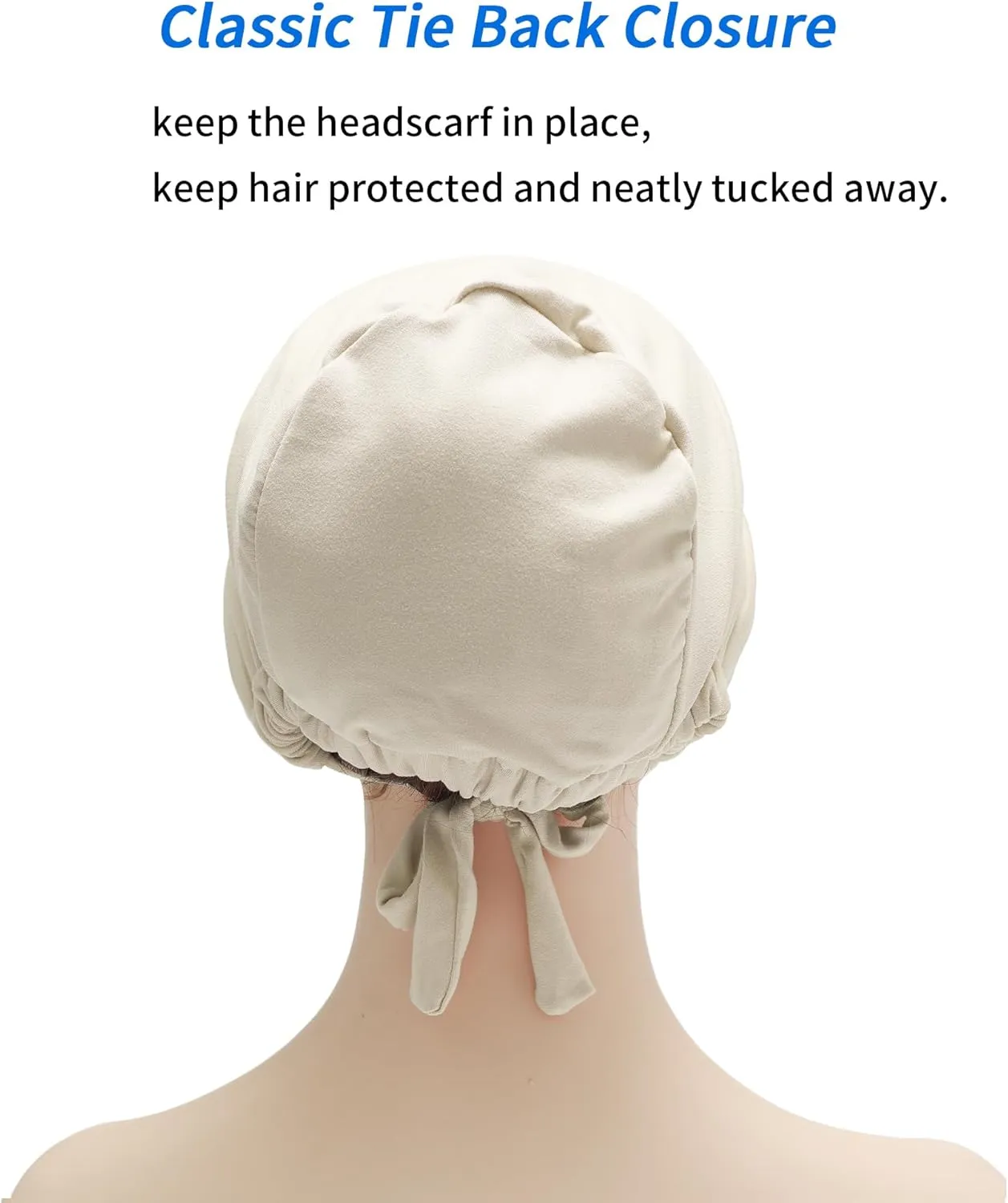 ZLYC Satin Lined Hijab Cap for Women Tie Back Hijab Undercap Inner Underscarf Hat