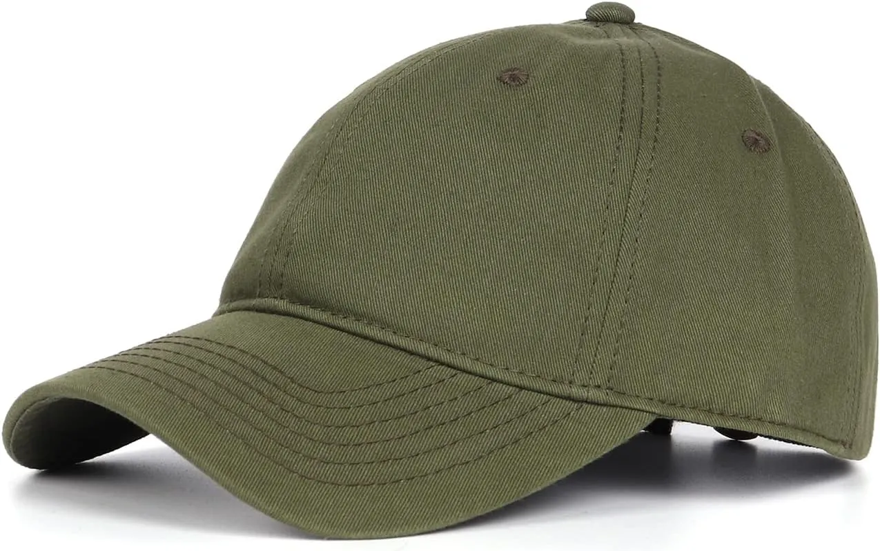 Zylioo Oversize XXL 100% Cotton Baseball Cap,Large Baseball Hat for Big Heads 23.5"-25.5",Adjustable Plain Dad Cap