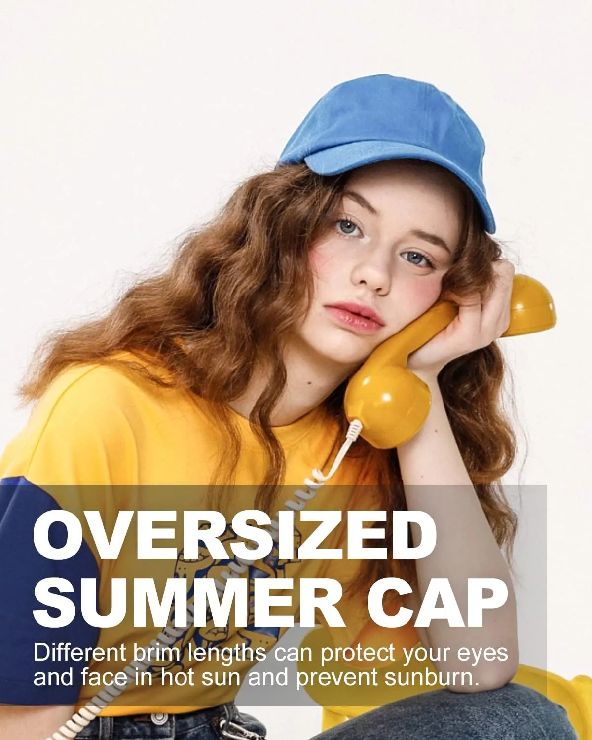 Zylioo Oversize XXL 100% Cotton Baseball Cap,Large Baseball Hat for Big Heads 23.5"-25.5",Adjustable Plain Dad Cap